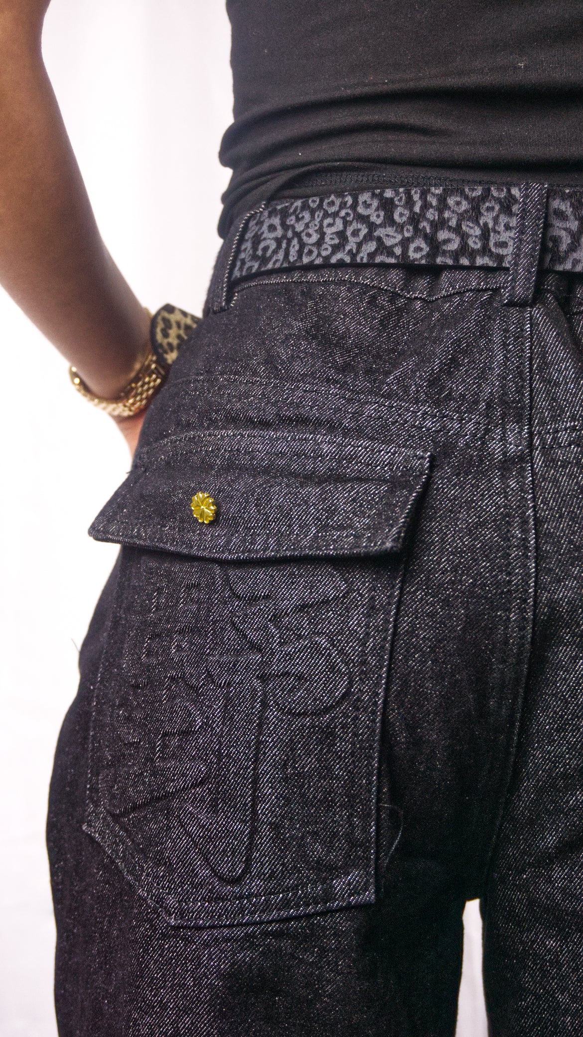Pantalon Denim noir