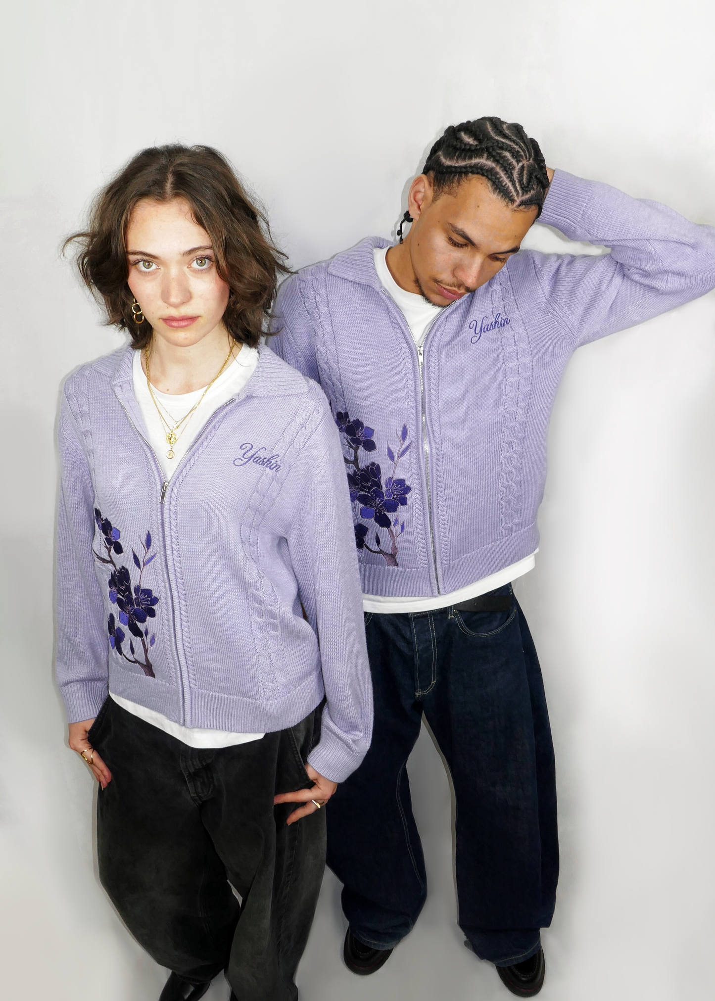 Cardigan Lavande Zippé