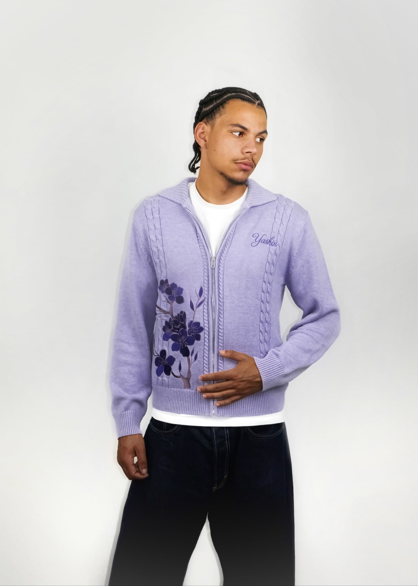 Cardigan Lavande Zippé
