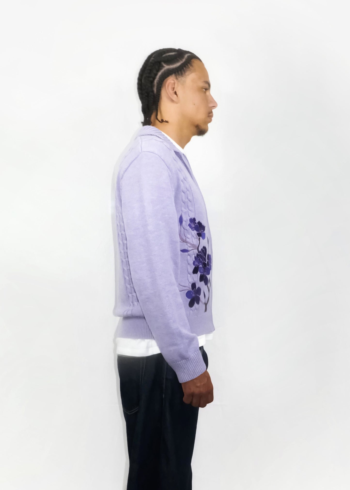 Cardigan Lavande Zippé