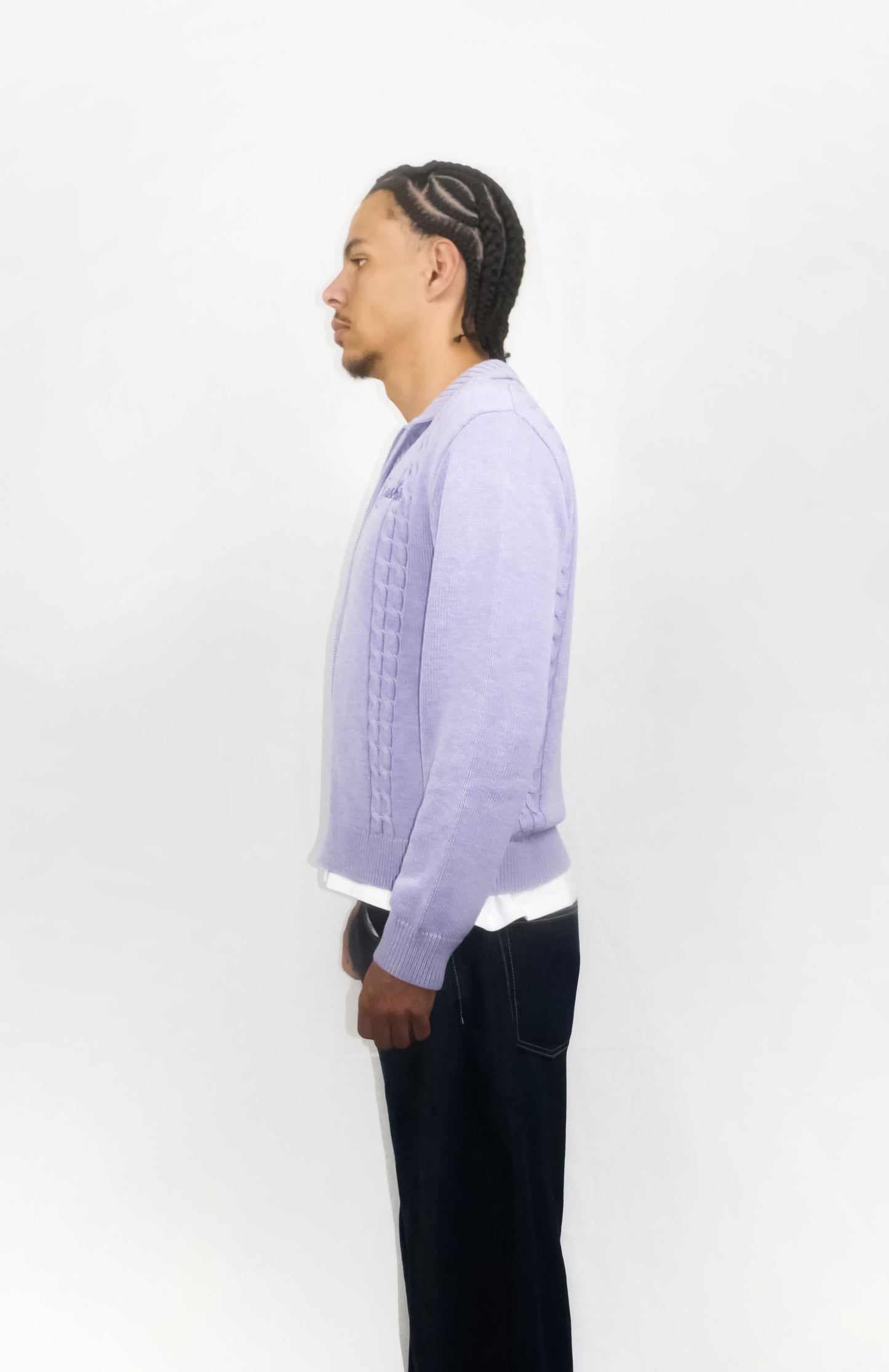 Cardigan Lavande Zippé