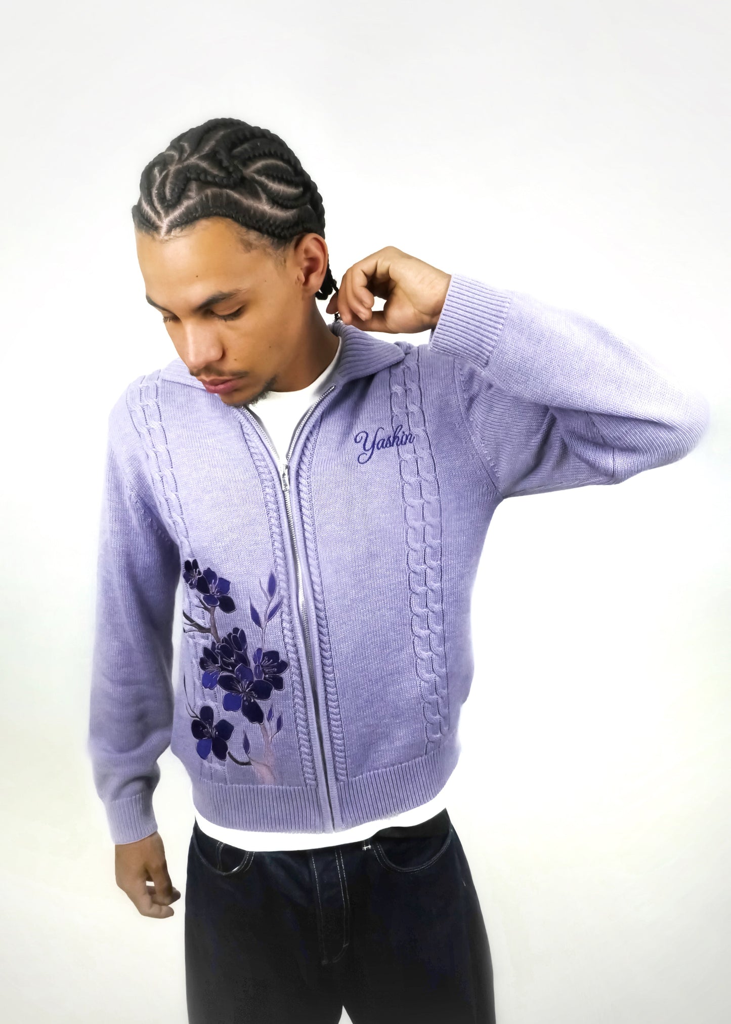 Cardigan Lavande Zippé