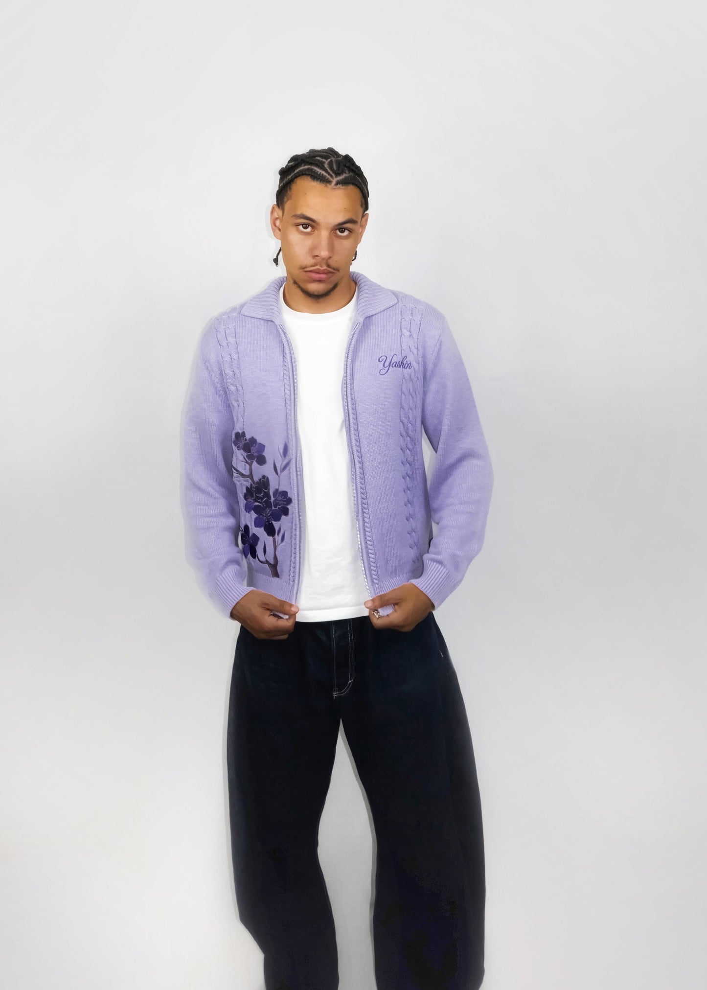 Cardigan Lavande Zippé