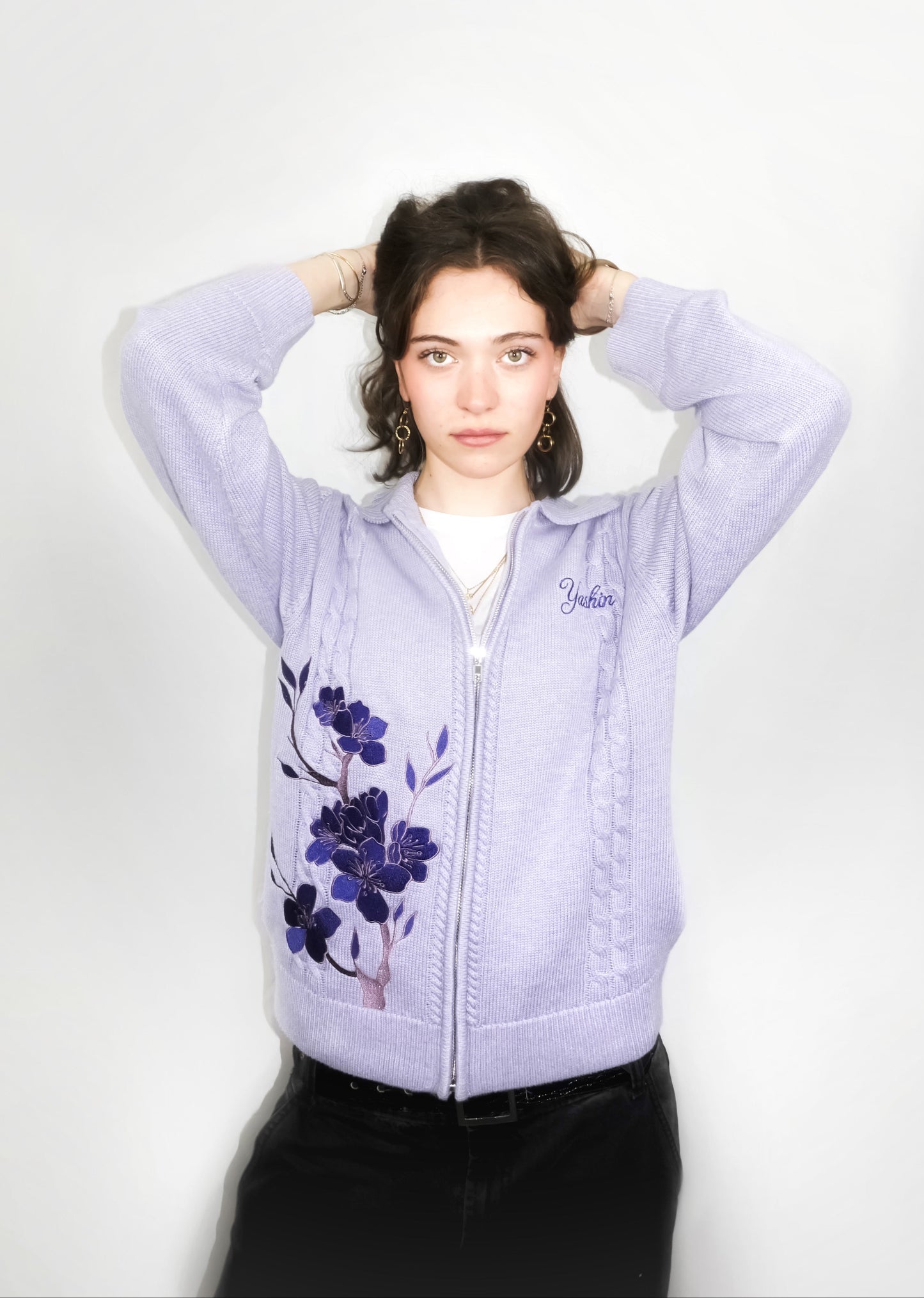 Cardigan Lavande Zippé