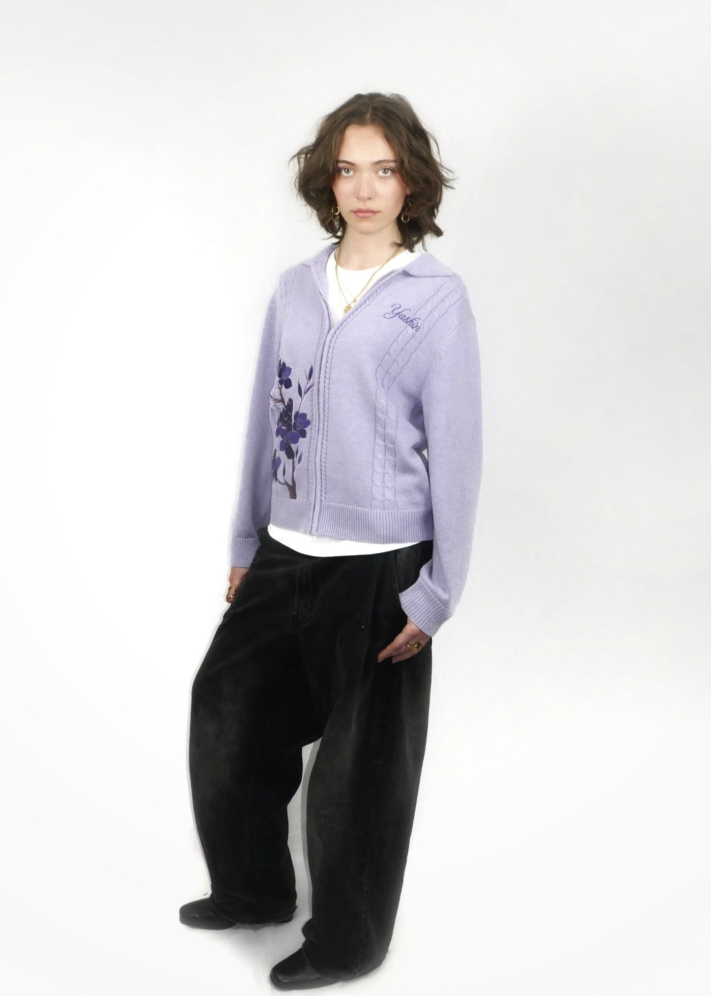 Cardigan Lavande Zippé