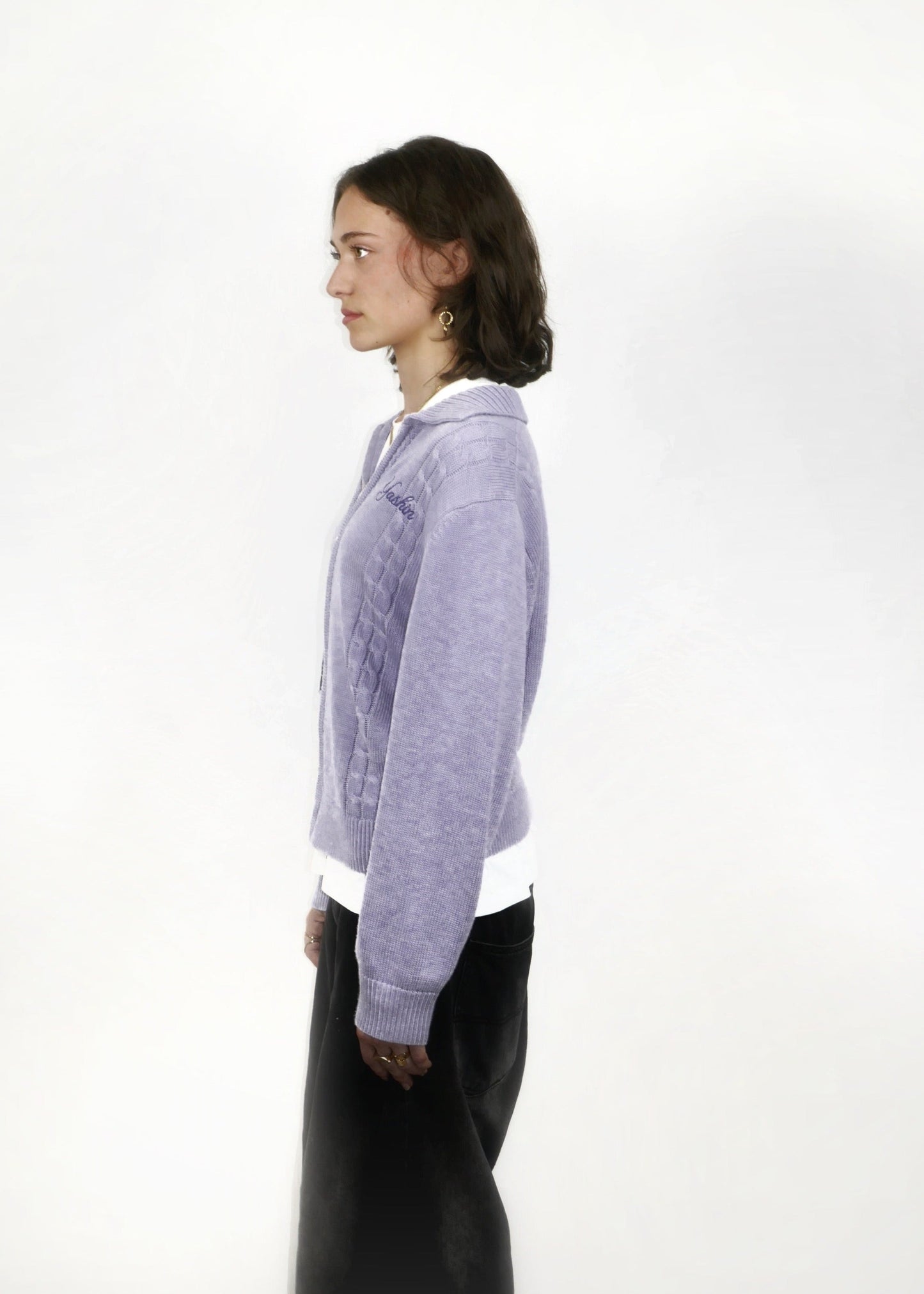 Cardigan Lavande Zippé