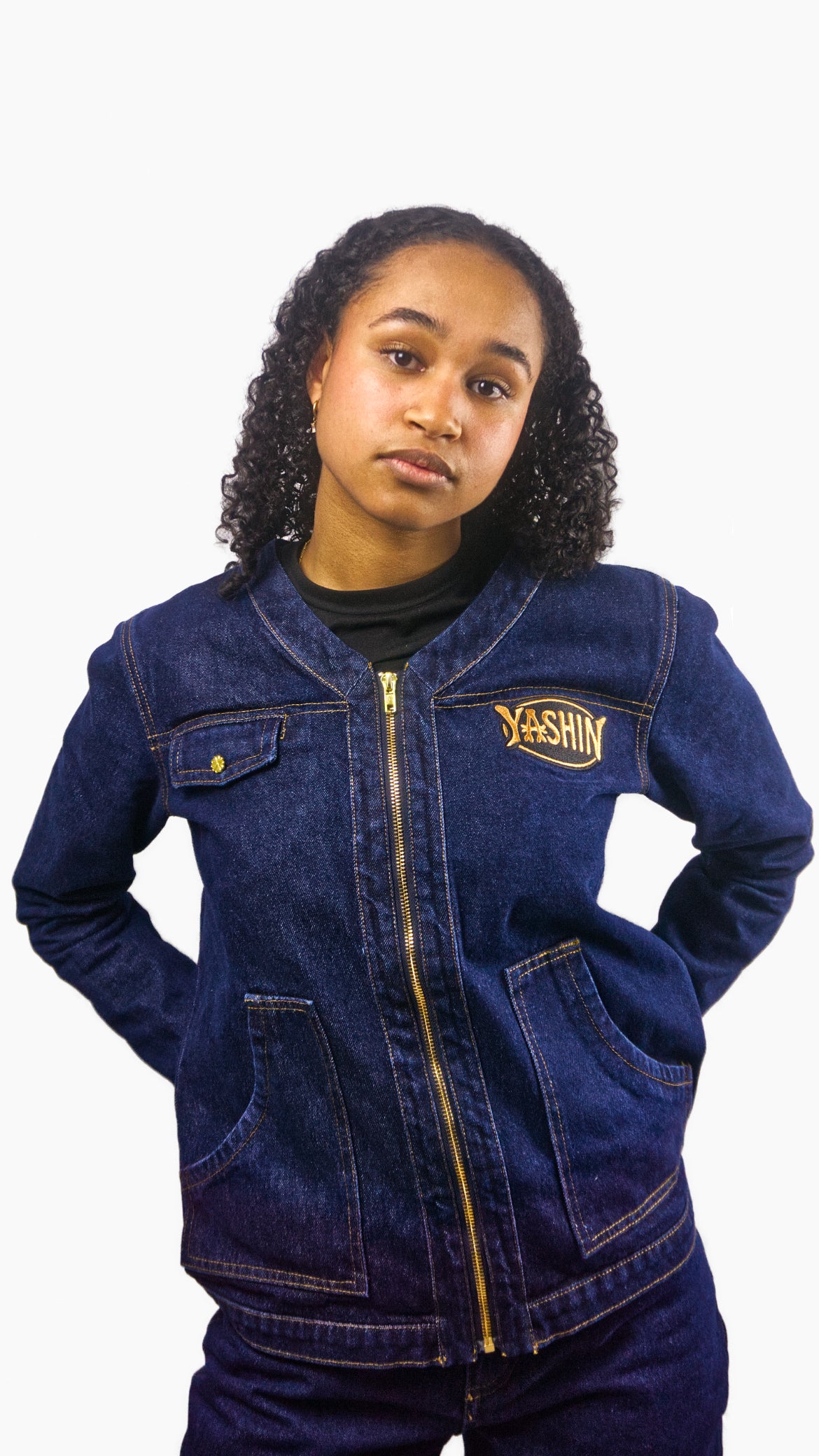 Veste Denim bleue marine